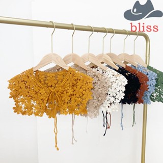 BLISS ปกเสื้อปลอม ผ้าฝ้าย วินเทจ สําหรับผู้หญิง สุภาพสตรี ปักเสื้อผ้า อุปกรณ์เสริม