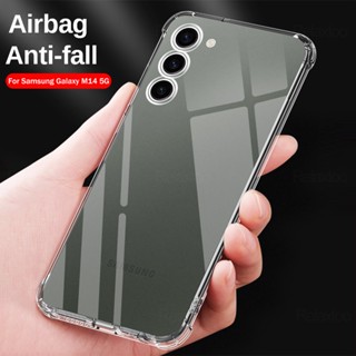 for Samsung Galaxy M14 M 14 5G Case Clear Airbags Soft Tpu Phone Case SamsungM14 14M 5G 2023 6.6" Anti-Knock Protect shells