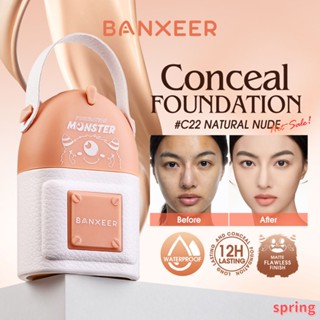 Banxeer บีบีครีม ลิควิดรองพื้น กันน้ํา ปกปิดจุดด่างดํา สิว ธรรมชาติ ใบหน้า ฐาน แต่งหน้า แมตต์ คอนซีลเลอร์ เครื่องสําอาง