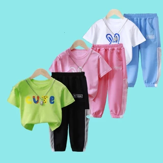 พร้อมส่ง ชุดเซ็ทเเฟชั่นเด็กชายเเละเด็กหญิง ชุดเสื้อเด็กผู้ชาย ชุดเซ็ทเด็ก ชุดเซ็ทเเฟชั่นของเด็กโต