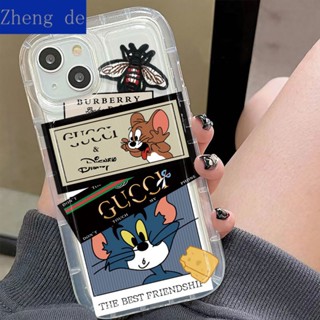 เคสป้องกันโทรศัพท์มือถือ แบบนิ่ม ลาย Tom Jerry กันกระแทก สําหรับ Apple Iphone 14 13pro 11 12max xr xs 8 XNEZ