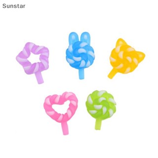 Sunstar อมยิ้มเรซิ่นเรืองแสง DIY สําหรับบ้านตุ๊กตา สุ่มสี 10 ชิ้น