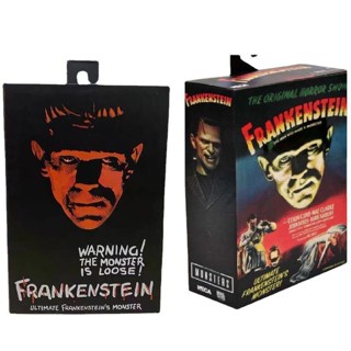 Neca Frankenstein ฟิกเกอร์ Frankenstein ขยับได้ ขนาด 7 นิ้ว สีดํา และสีขาว