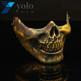 YOLO หน้ากากคอสเพลย์ รูปโครงกระดูก สําหรับปาร์ตี้ฮาโลวีน