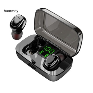 Huarmey XG23 หูฟังอินเอียร์ไร้สาย บลูทูธ 50 หน้าจอดิจิทัล สเตอริโอ เหมาะกับเล่นกีฬา