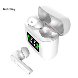 Huarmey ชุดหูฟังบลูทูธ 52 กันน้ํา พร้อมไมโครโฟน ลดเสียงรบกวน หน้าจอ LED