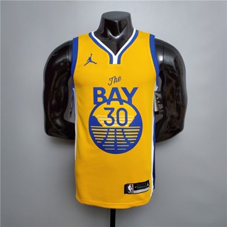 เสื้อกีฬาแขนสั้น ลายทีม Jordan NBA สีทอง #30 Curry - City Edition 345827