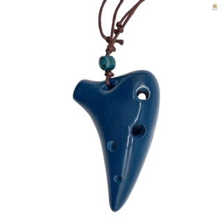 Ving) เครื่องดนตรีเซรามิก 6 หลุม Ocarina Alto C พร้อมเชือกเส้นเล็ก สําหรับคนรักดนตรี และผู้เริ่มต้น