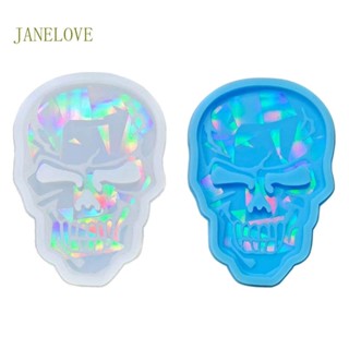 Jlove แม่พิมพ์ซิลิโคนเรซิ่น รูปกะโหลก สําหรับทําเครื่องประดับ สร้อยคอ ต่างหู DIY