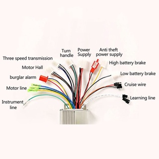 ตัวควบคุมไร้แปรงถ่าน TL 36V 48V 350W สําหรับจักรยานไฟฟ้า สกูตเตอร์ไฟฟ้า โหมดเซนเซอร์คู่ ไร้เซนเซอร์