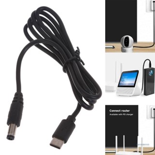 Lucky Male Type-C to DC5521 สายเคเบิลพาวเวอร์ซัพพลาย USB C to 5 5x2 1 มม. Male