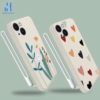 เคสโทรศัพท์มือถือ แบบนิ่ม ลายหัวใจ พร้อมสายคล้อง สําหรับ Infinix Hot 10 11 Play 10 10t 10s NFC 10i S4 9 Pro 10 Lite 11 Plus Hot 9 Play 11 11S NFC Smart 4 4C 5 Pro 3 Plus Note 8 10 Tecno Spark 5 PRO A15 A16 A5S Y12 Y20 Y15S Y21S