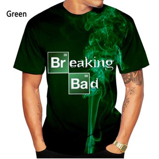 เสื้อยืดแขนสั้นลําลอง พิมพ์ลาย Breaking Bad 3 มิติ แฟชั่นฮาราจูกุ สไตล์สตรีท สําหรับผู้ชาย และผู้หญิง