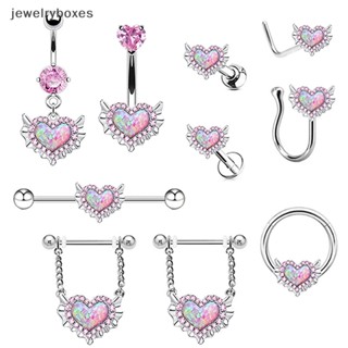 [jewelryboxes] เครื่องประดับ จิวจมูก ปาก กระดูก ปาก รูปหัวใจ สไตล์บูติก