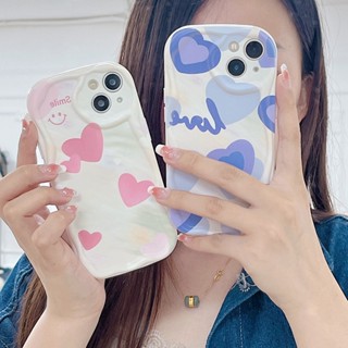 เคสโทรศัพท์มือถือ ซิลิโคน กันกระแทก ลายหัวใจ สีชมพู ฟ้า สําหรับ OPPO A78 4G A77s A76 A74 A72 A57 A55 A54 A53 A52 A17k A17 A16k A16 A96 A95 A94 A92 A77 5G