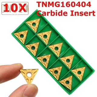 【ONCEMOREAGAIN】Carbide insert Grooving Equipment 10pcs Gold TNMG160404 CNC Turning Tool