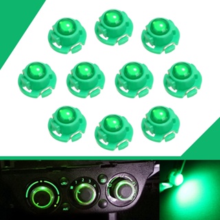 10x T4.7 เครื่องดนตรี LED สีเขียว แดชบอร์ด ควบคุมสภาพอากาศ หลอดไฟ 12V ☆สไตล์ตะวันตก