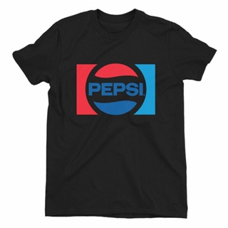 【New】เสื้อยืด พิมพ์ลายโลโก้ Pepsi สไตล์คลาสสิก สีดํา สําหรับผู้ชาย 963561 S-5XL