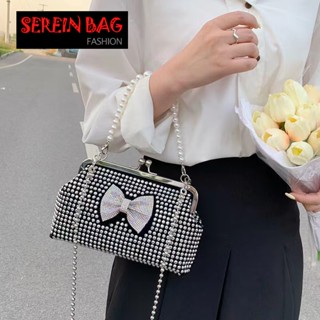 สินค้านำเข้าใหม่ Sersin Fashion รีดเพชรสะพายข้าง กระเป๋าผู้หญิง สพายข้าง   รุ่น 45002