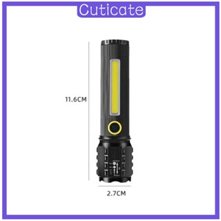 [CUTICATE] ไฟฉาย LED ขนาดเล็ก สว่างมาก ชาร์จ USB สําหรับรถยนต์ โรงรถ เอาตัวรอด ฉุกเฉิน สวน