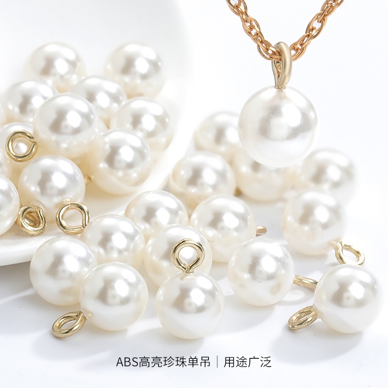 จี้ไข่มุก ไฮไลท์ ทรงกลม มีซิป แฮนด์เมด DIY สําหรับทําเครื่องประดับ ต่างหู กิ๊บติดผม