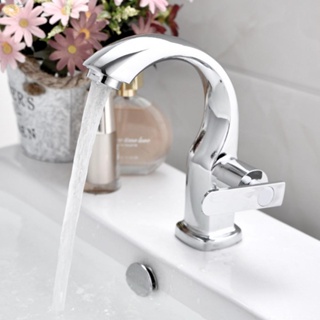 【VARSTR】Faucet Chrome Counter Lavatory Faucet Single Lever Sink Bathroom Hardware