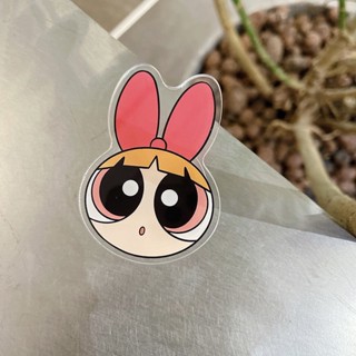 Powerpuff Girls เคสโทรศัพท์มือถือ ลายการ์ตูนผู้หญิงขี้เกียจ พับได้ พร้อมบักเกิล สําหรับ Iphone