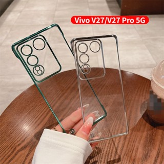 เคสโทรศัพท์มือถือ PC แบบแข็ง บางพิเศษ ป้องกันกล้อง สําหรับ Vivo V27 2023 Vivo V27 V 27 V27Pro V27 Pro V25Pro V25 Pro 4G 5G