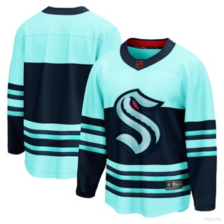 ใหม่ NHL Seattle Kraken Jersey เสื้อยืด แขนยาว แฟนคลับ เสื้อกีฬา พลัสไซซ์ รุ่นพิเศษ