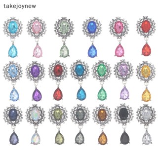 [takejoynew] เข็มกลัด พลอยเทียม สีเงิน สไตล์เรโทร 46*25 มม. สําหรับตกแต่งเสื้อผ้า งานแต่งงาน KLB