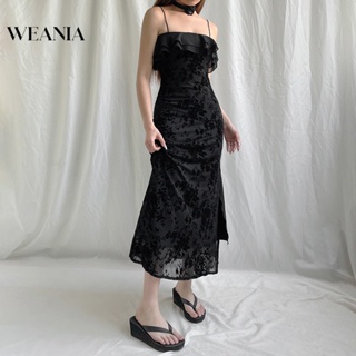 Weania-2 ชุดแม็กซี่เดรส เปิดไหล่ สไตล์วันหยุด สําหรับผู้หญิง