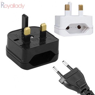 #ROYALLADY#Plug ตัวแปลงฟิวส์ภายนอก 2 Pin เป็น UK 3 Pin ยุโรป