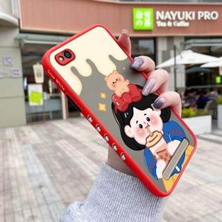 เคสโทรศัพท์มือถือแบบแข็ง ใส บาง กันกระแทก ลายการ์ตูนเด็กผู้หญิงชานม สําหรับ Xiaomi Redmi 5 5A 5 PLus