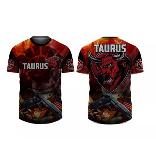 เสื้อยืด พิมพ์ลาย Taurus ผ้าสแปนเด็กซ์ แบบเต็มตัว