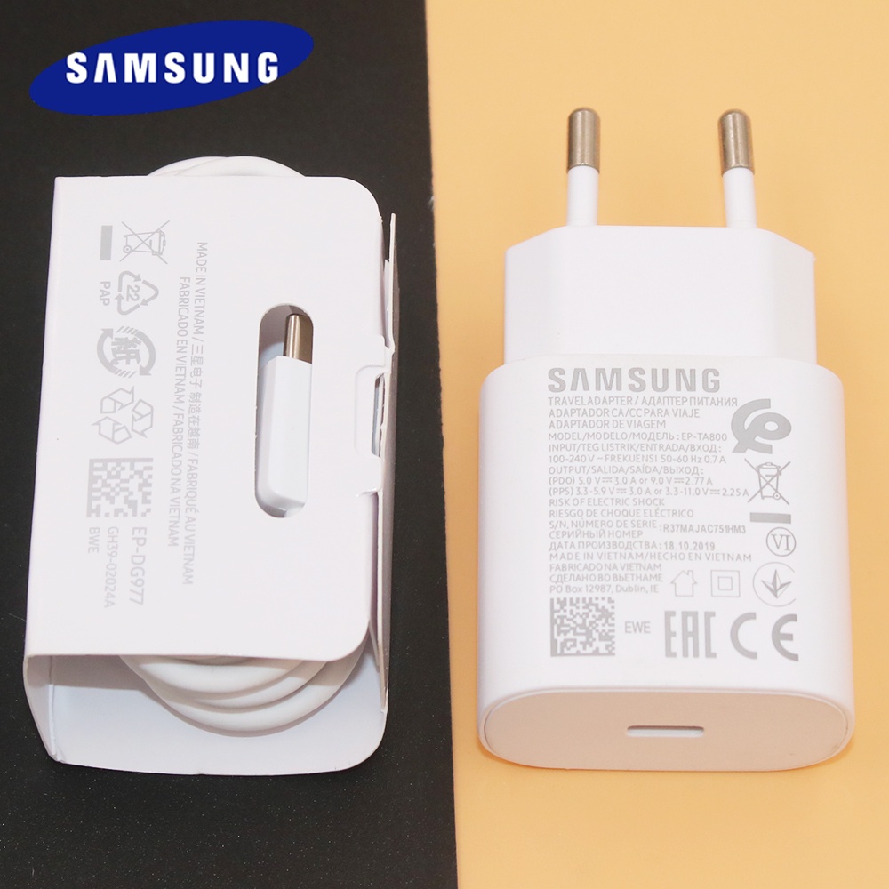 อะแดปเตอร์ชาร์จเร็ว 25W EP-TA800 PD สําหรับ Samsung S22 S21 S20 Ultra A90 A80 S10 5G Galaxy A53 A33 A52 Type C