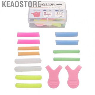 Keaostore Eyelash Perm Pads  Reusable Lash Lift 6 Pairs Professional Multi Size with Brush for Salon