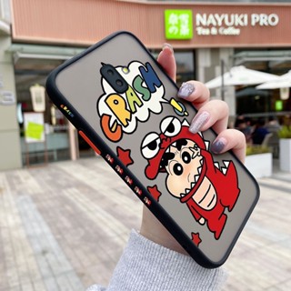 เคสซิลิโคนใส ขอบสี่เหลี่ยม กันกระแทก ลายการ์ตูนชินจัง สําหรับ Samsung galaxy J6 2018 J6 Plus 2018 J6 Prime J600