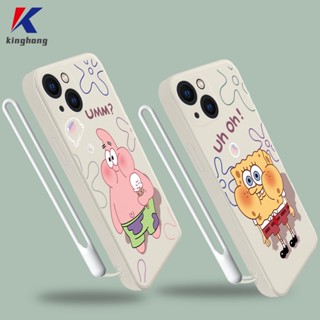 เคสโทรศัพท์มือถือแบบนิ่ม TPU ลายสพันจ์บ็อบ แพทริก สตาร์ พร้อมสายคล้อง สําหรับ Infinix Hot 11S NFC 10 11 Play 10 10t 10s NFC 10i S4 9 Pro 10 Lite 11 Plus Hot 9 Play 11 Smart 4 4C 5 Pro  3 Plus Note 8 10 Tecno Spark 5 PRO A15 A16 A5S Y12 Y20 Y15S Y21S