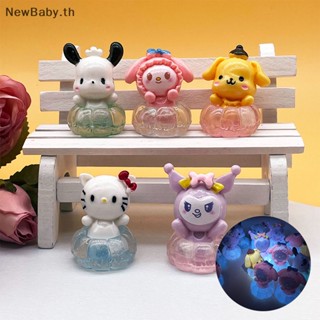 Newbaby จี้พวงกุญแจ รูปการ์ตูน Sanrio เรืองแสง แฮนด์เมด DIY สําหรับตกแต่งรถยนต์ 2 ชิ้น