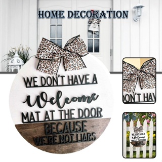 Welcome Hanging Home Decor Funny English Sentence Print Front Door Decoration