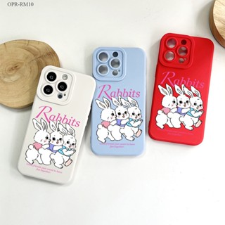 Realme 10 9 9i 8 8i 6i 5 5S 5i Pro Plus Pro+ 4G 5G เคสเรียวมี สำหรับ Rabbits  เคส เคสโทรศัพท์