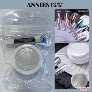 ANNIES 5 สี Solid Manicure Aurora Powder Moonlight Fairy Mirror Translucent Magic Mirror Laser Powder, ฟรีแปรง [prettylady]