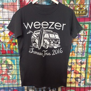 [COD]เสื้อยือมือสอง Usa เสื้อวง Weezer Summer Tour 2016 Size S-M อก19/ยาว26S-5XL