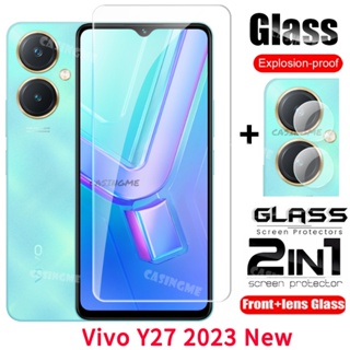 ฟิล์มกระจกนิรภัยกันรอยหน้าจอ เลนส์กล้อง ด้านหลัง สําหรับ Vivo Y27 Vivo Y27 VivoY27 Y 27 27Y 4G 2023 2023