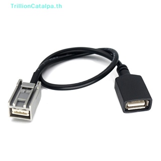 Trillioncatalpa อะแดปเตอร์สายเคเบิล USB AUX 2008 สําหรับ CIVIC JAZZ CR-V ACCORD CR-Z 09-13 MP3 TH