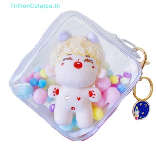 Trillioncatalpa กระเป๋าเก็บของเล่นตุ๊กตา ทรงสี่เหลี่ยม ขนาดเล็ก ลายการ์ตูนอนิเมะ Kawaii Girl