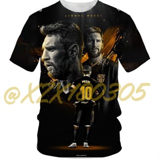 (ทั้งหมดในสต็อก Xzx180305) เสื้อยืดคอกลม แขนสั้น พิมพ์ลาย Lionel Messi 3D แฟชั่นฤดูร้อน สําหรับผู้ชาย และผู้หญิง 09