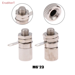 [EruditerT] ขั้วต่อทองแดงบริสุทธิ์ M6 * 23 รู 4 มม. 1 ชิ้น พร้อมซ็อกเก็ตกล้วย [ใหม่]