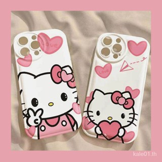 เคสป้องกันโทรศัพท์มือถือ ลาย Hello Kitty สําหรับ iPhone 13 X XSMAX 11 12 14Promax 6 7 8plus xr