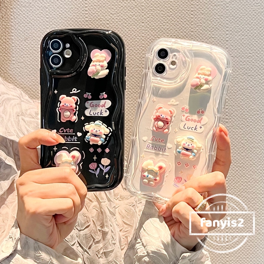 เคสโทรศัพท์มือถือแฟชั่น ลายการ์ตูนหมีนําโชค 3D สําหรับ Xiaomi 13T Redmi Note 13 13C 12 12C A1 10C 10 10A 9 9A 9C 9T Note 12 12s 11s 10s 11 10 9s 9 Pro Poco C65